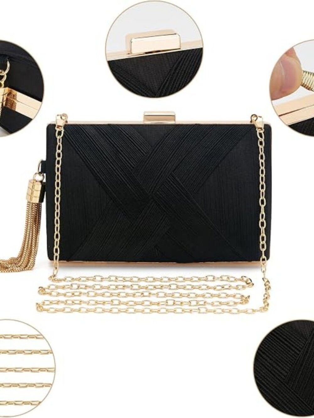 Women Clutch Bag Evening bag Fringed Evening Handbag,Lady Party Wedding Clutch